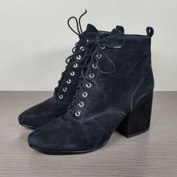 Sam Edelman Tate Lace-Up Bootie, Black Suede, Womens Size 8 M / 38 - Picture 4 of 13